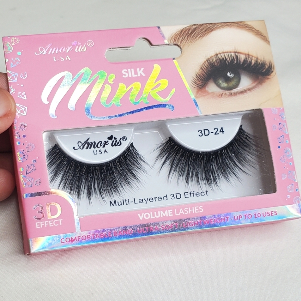 NEW Amor Us USA Silk Faux Mink 3D Dramatic Lashes